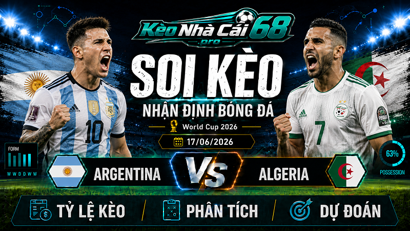 Đội hình dự kiến trước trận Argentina vs Algeria