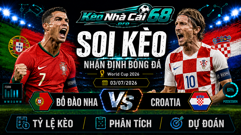 Đội hình dự kiến trước trận Bồ Đào Nha vs Croatia